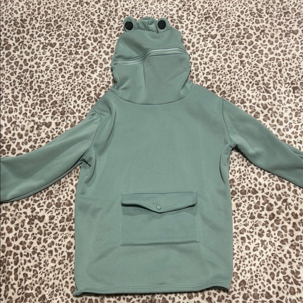 Green Frog Hoodie with Pocket